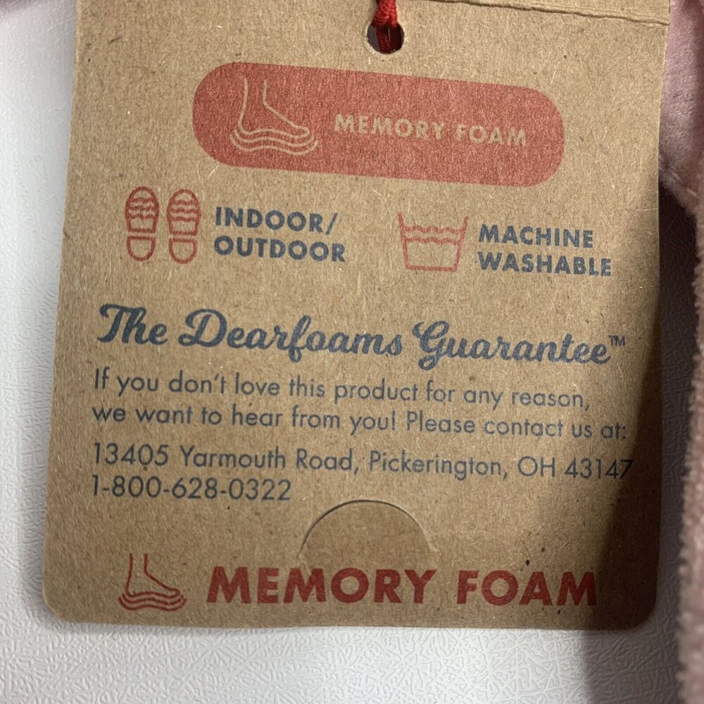 Dearfoams Pink Memory Foam Slippers - image 7